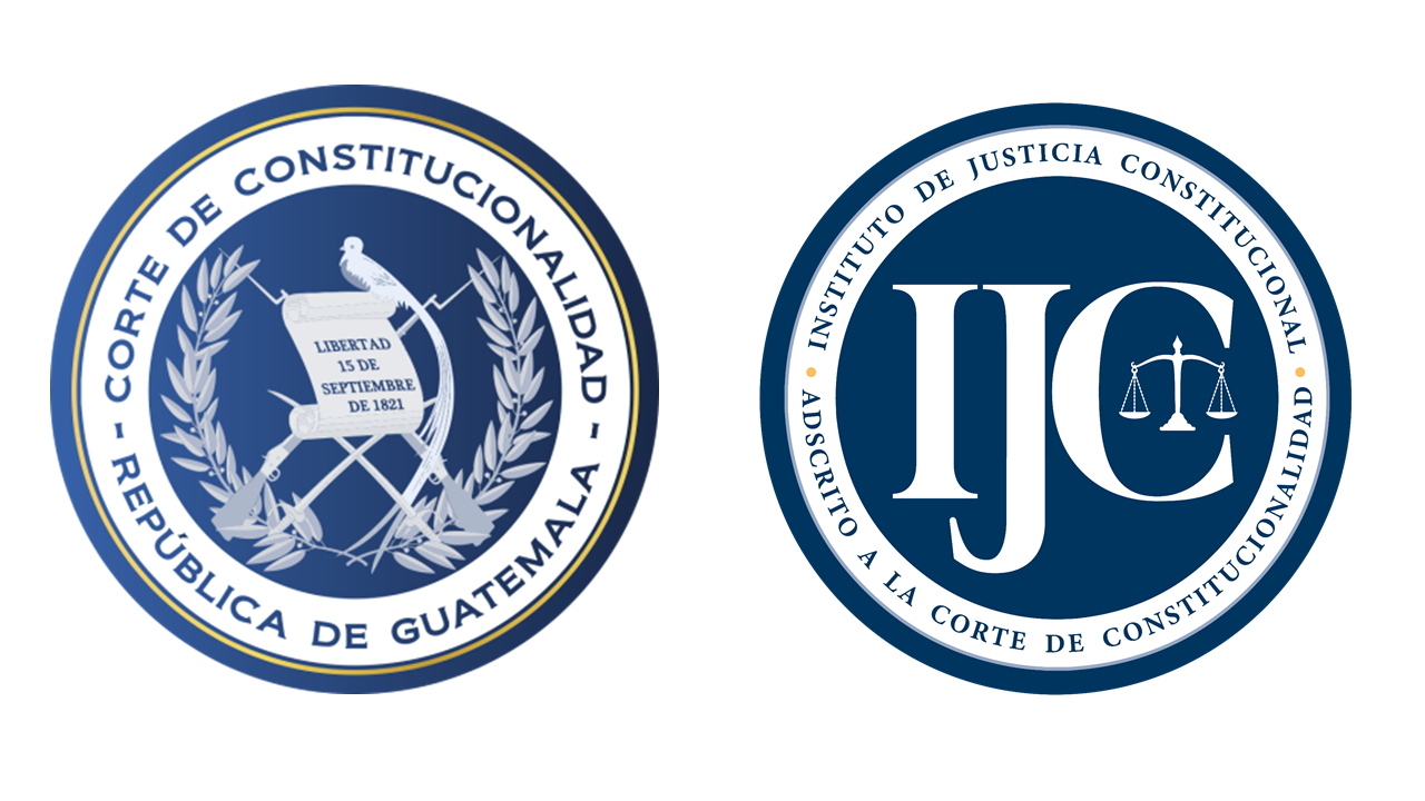 Logotipos de la Corte de Constitucionalidad y el Instituto de Justicia Constitucional